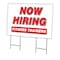Signmission Now Hiring Fitness Trainers Yard & Stake outdoor plastic coroplast window, C-2436-FITNESS TRAINERS C-2436-DS-FITNESS TRAINERS - alternate 1